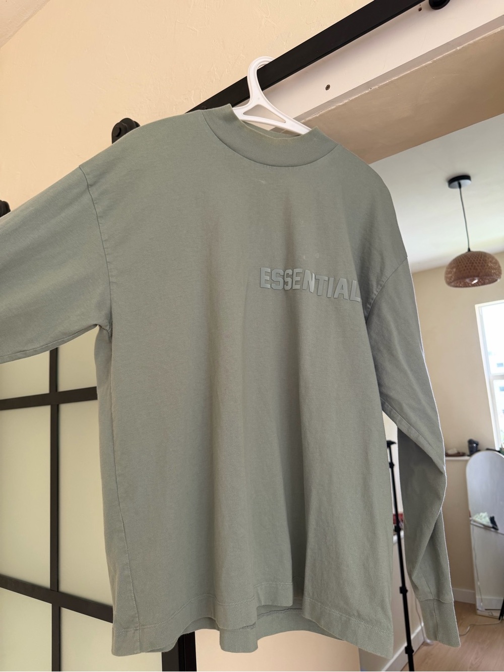 ESSENTIALS Long Sleeve Tee in Sage Green